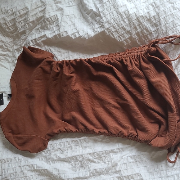 NWT Forever 21 Knit Rouched T-Shirt Dress - Picture 6 of 8